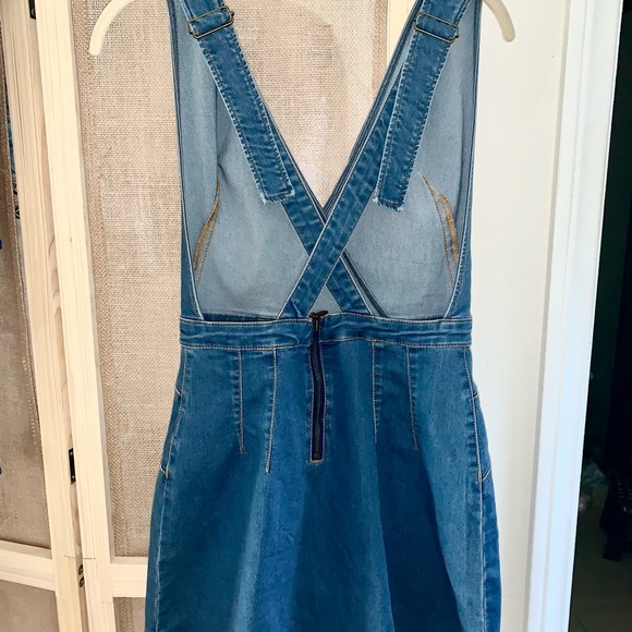Free People Blue V-Neck Sleeveless Sundress - Picture 5 of 7